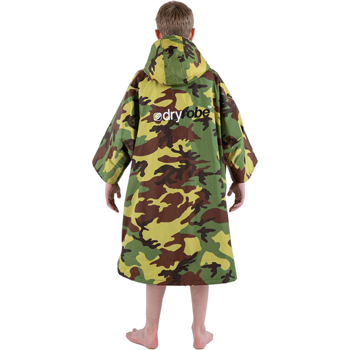 2023 Dryrobe Advance Junior Short Sleeve Change Robe DR100 - Camo / Grey